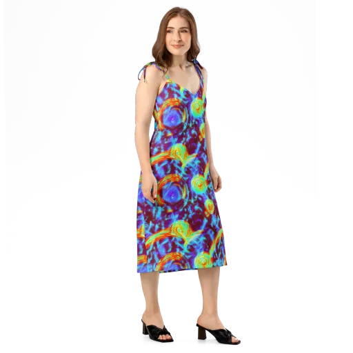 Cyan Fever on a Slip Dress