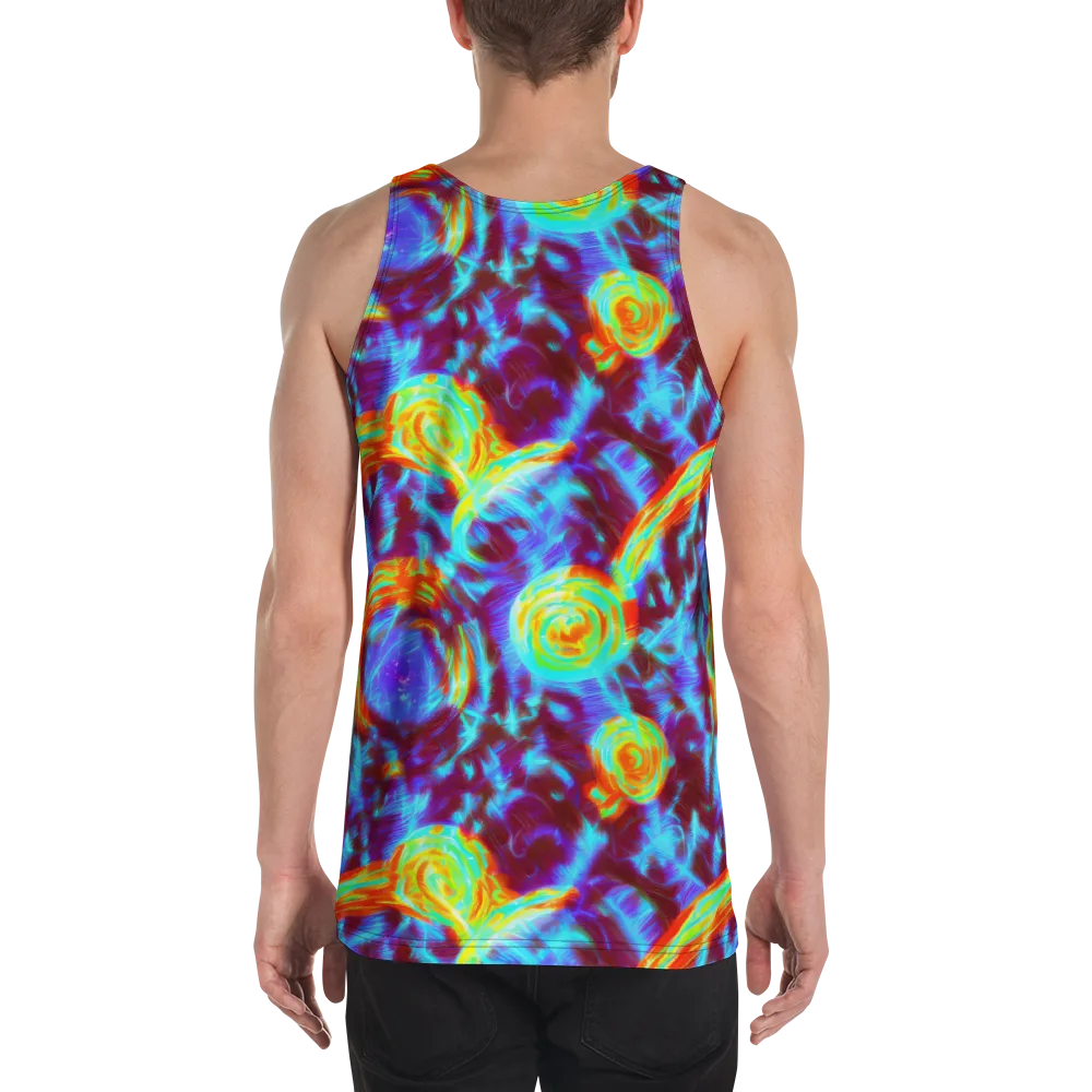 Cyan Fever on Men's Tank Top — Back