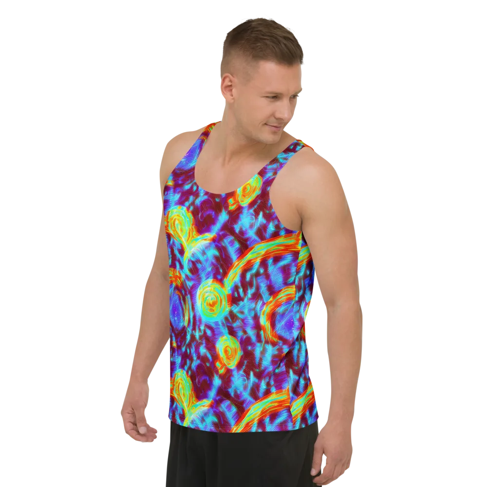 Cyan Fever on Men's Tank Top — Left Front