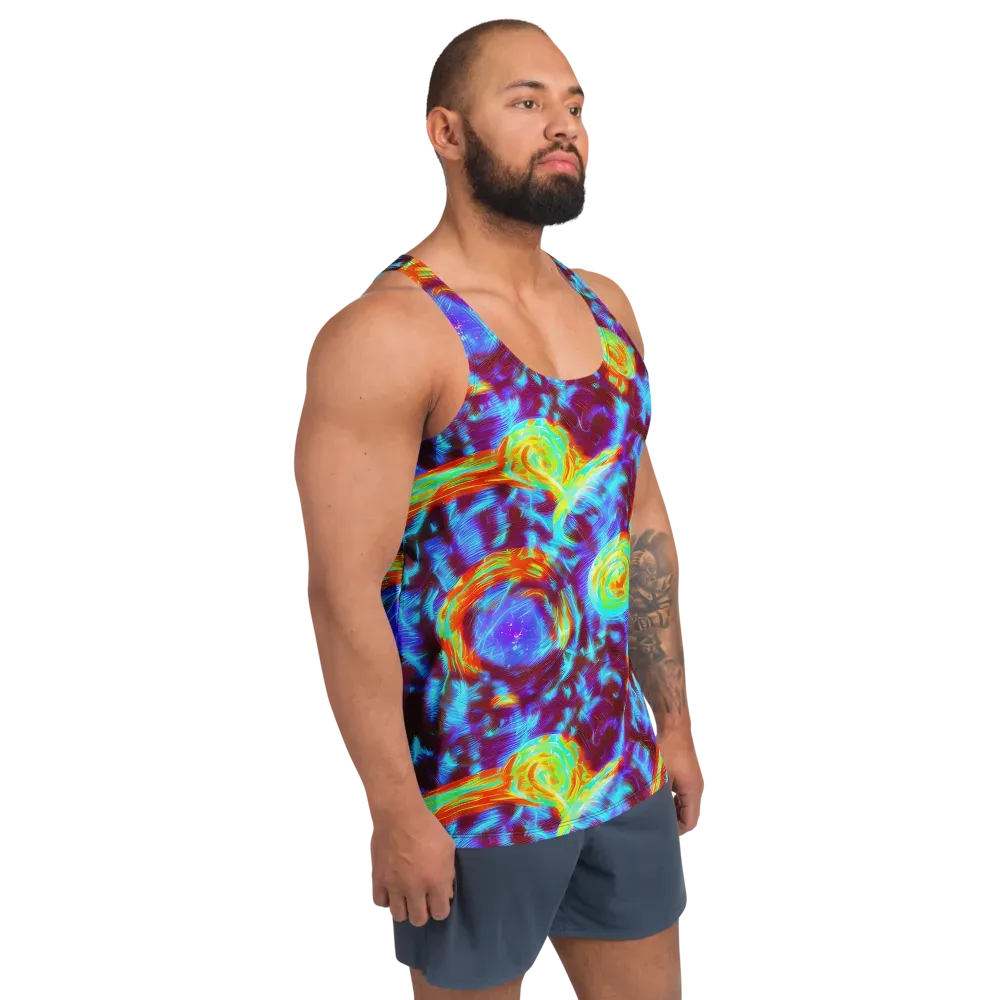 Cyan Fever on Men's Tank Top — Right Front