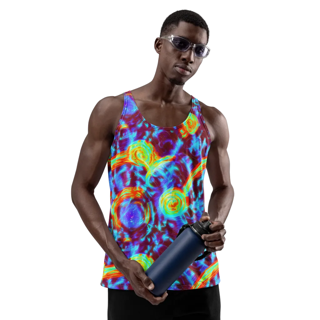 Cyan Fever on Men's Tank Top — Front
