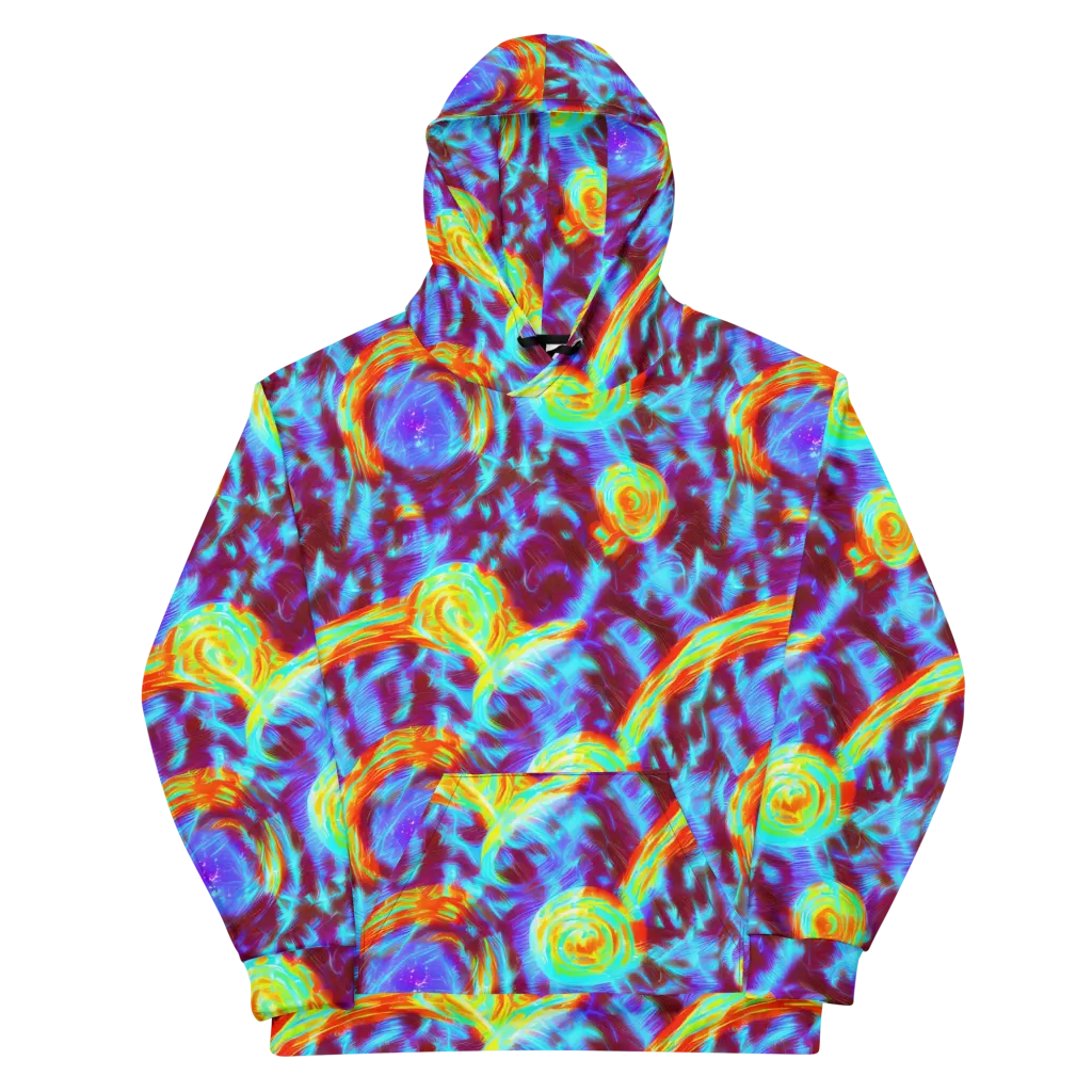 Cyan Fever on Cotton Hoodie — Front