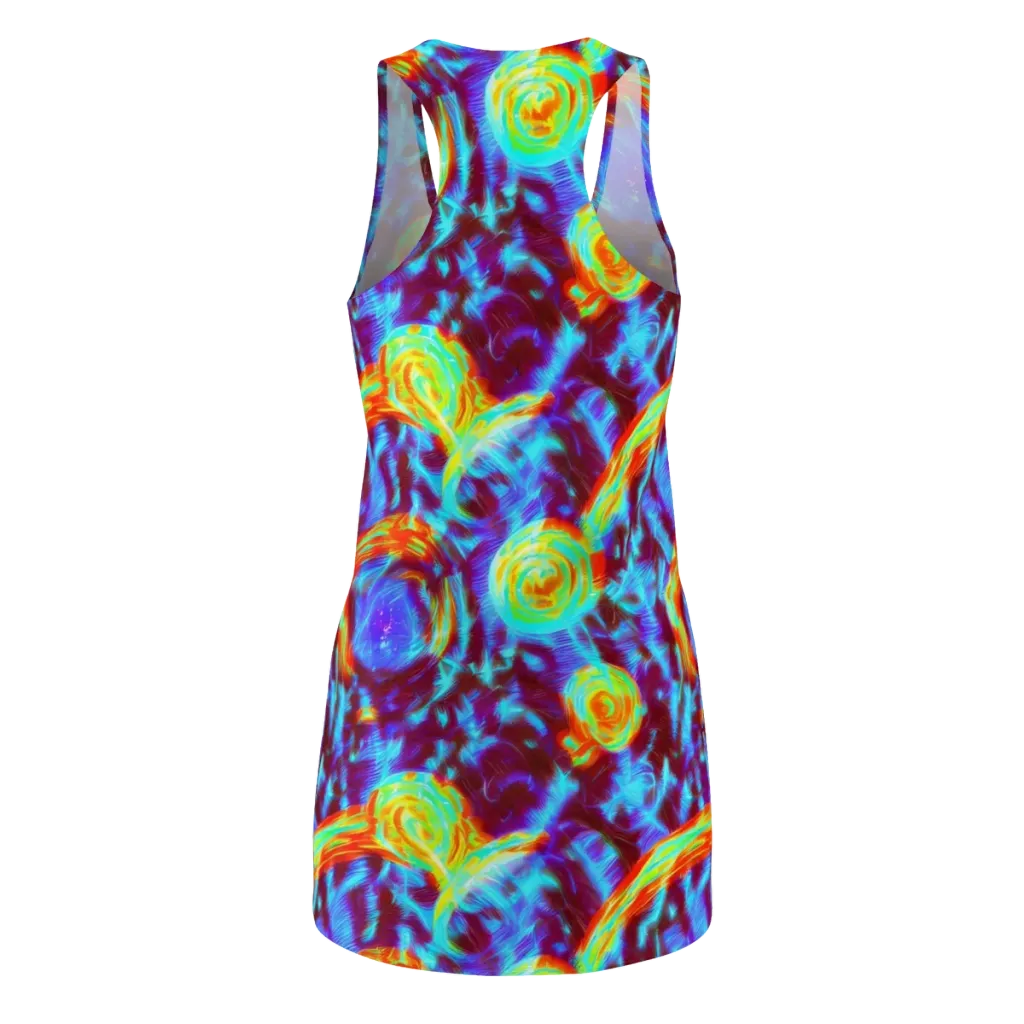 Cyan Fever on Racerback Dress — Back