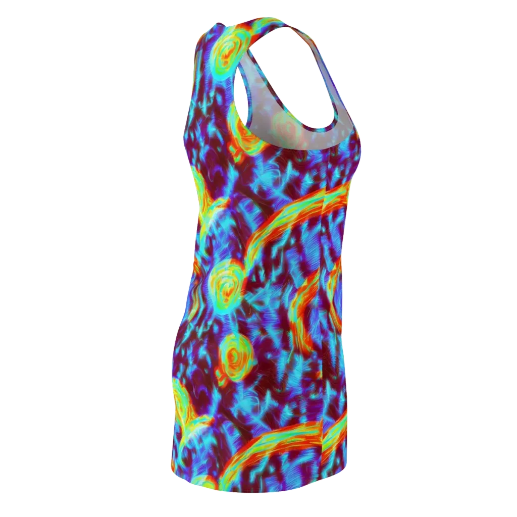 Cyan Fever on Racerback Dress — Back Side