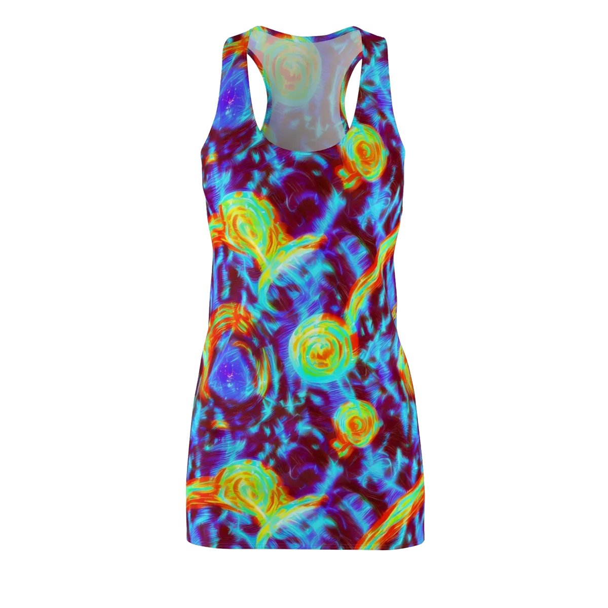 Cyan Fever on Racerback Dress — Front