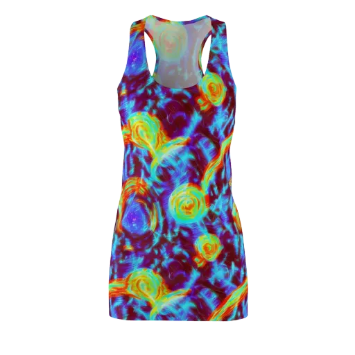 Cyan Fever on a Racerback Dress