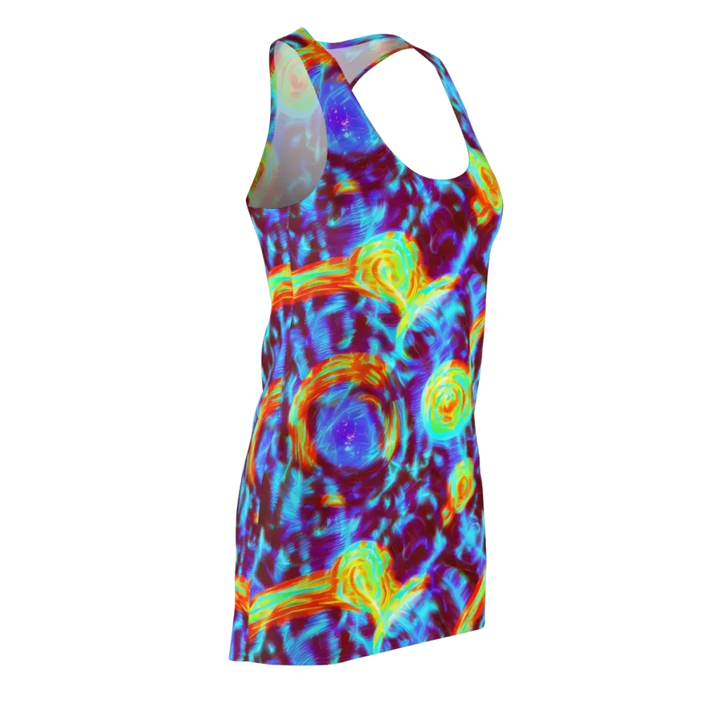 Cyan Fever on Racerback Dress — Front Side