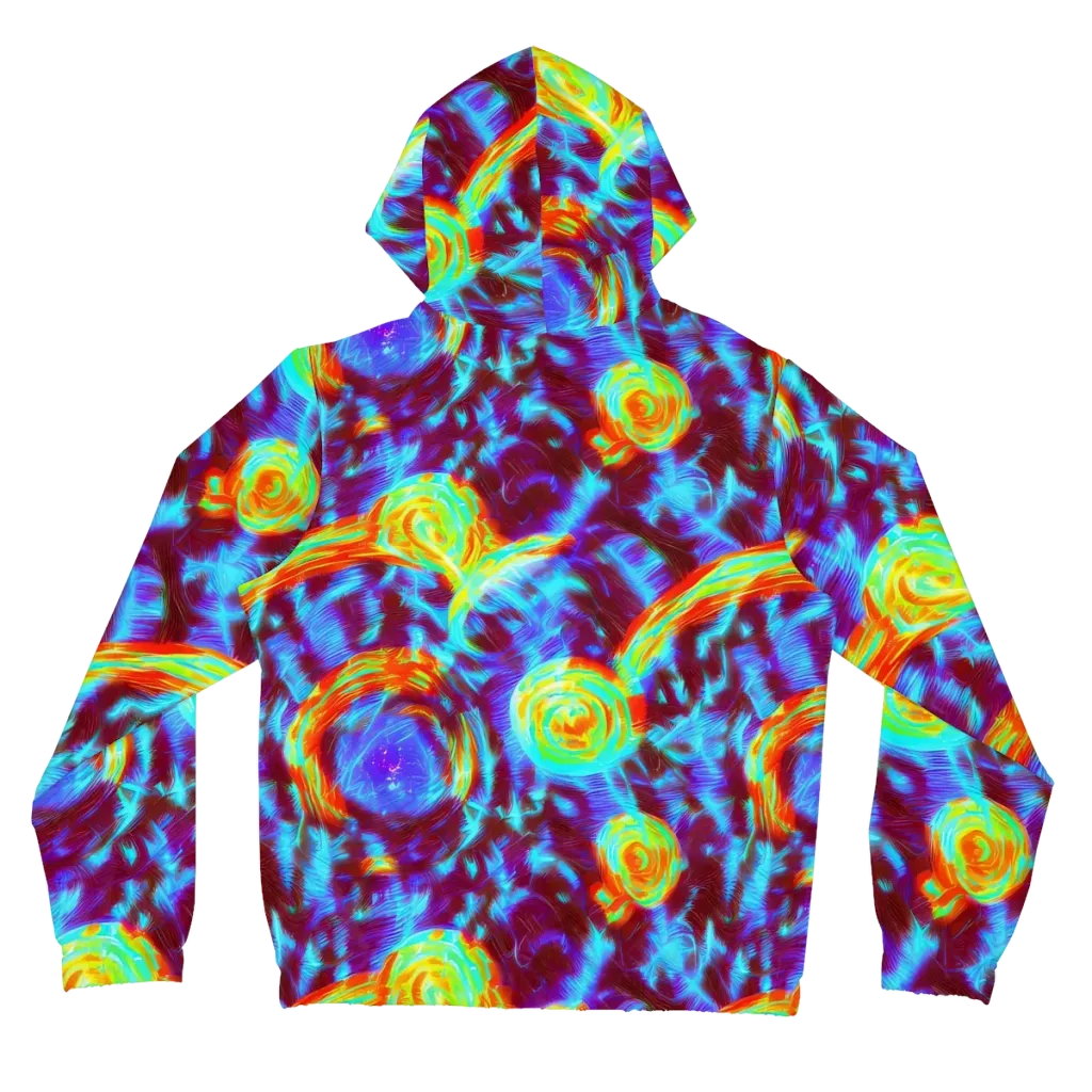 Cyan Fever on Women's Full-Zip Hoodie — Back