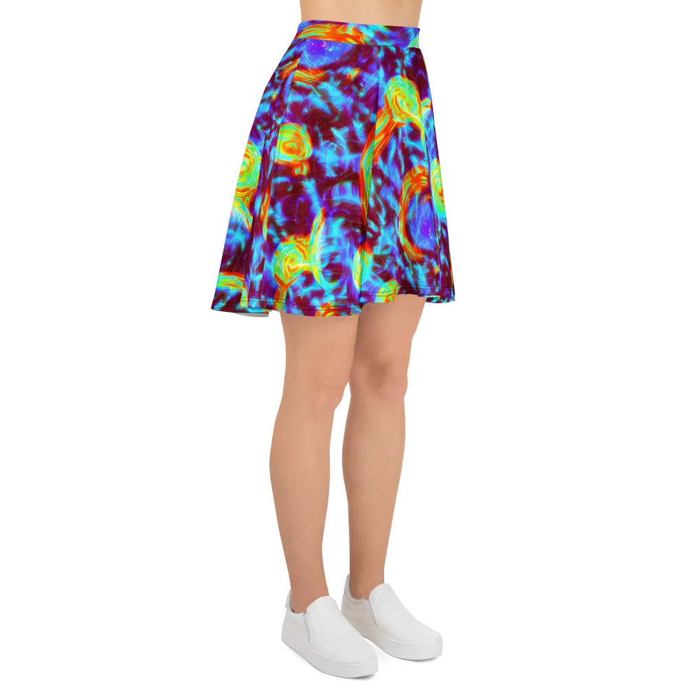 Cyan Fever on Skater Skirt — Right