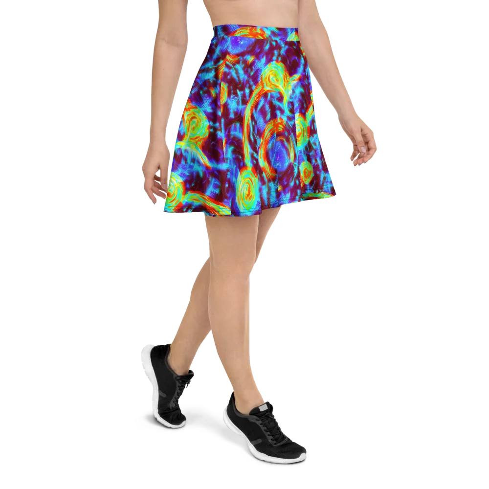 Cyan Fever on Skater Skirt — Right