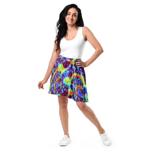 Cyan Fever on a Skater Skirt