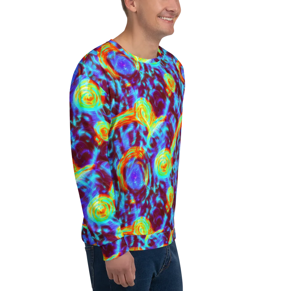 Cyan Fever on Sweatshirt — Right Front
