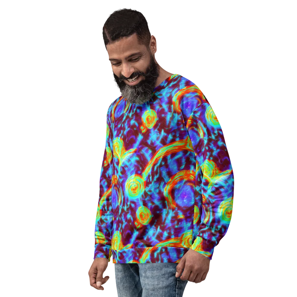 Cyan Fever on Sweatshirt — Left Front