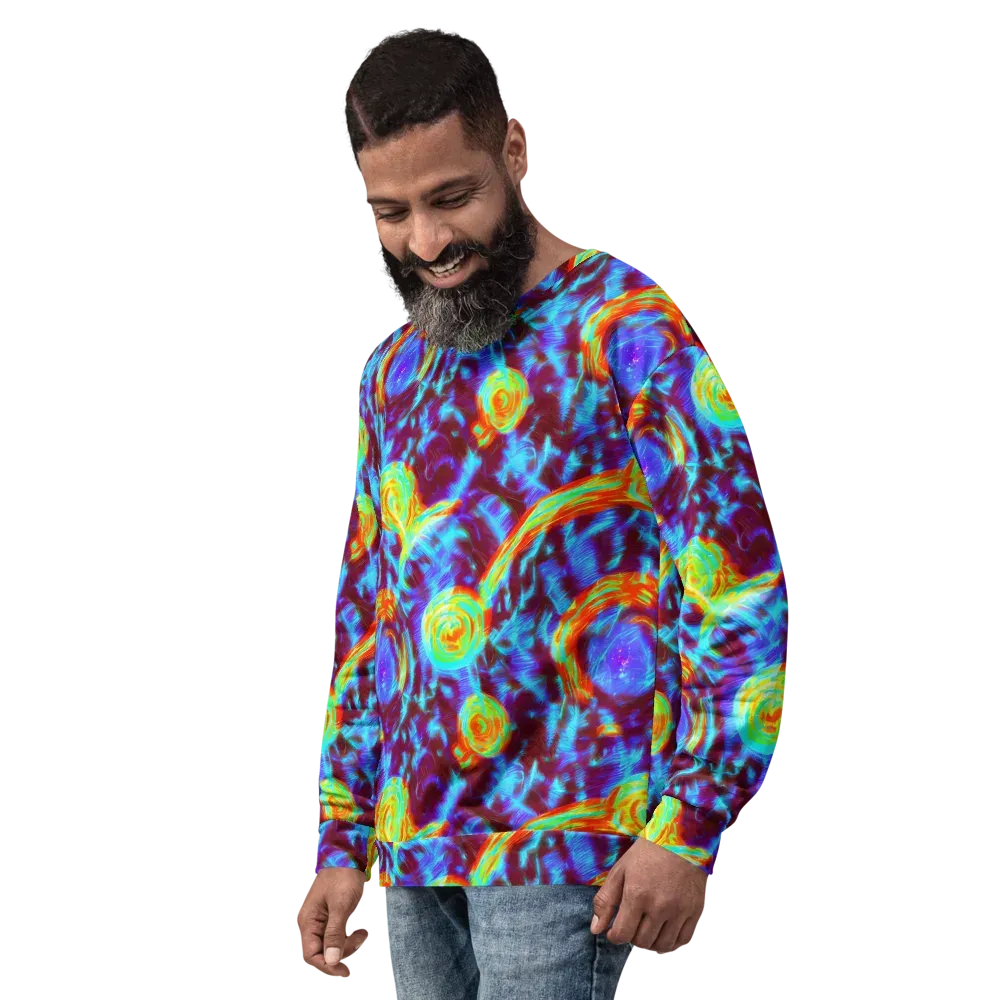 Cyan Fever on Sweatshirt — Left Front