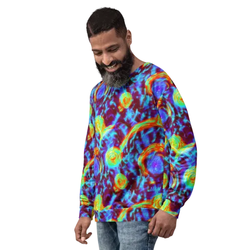 Cyan Fever on a Sweatshirt