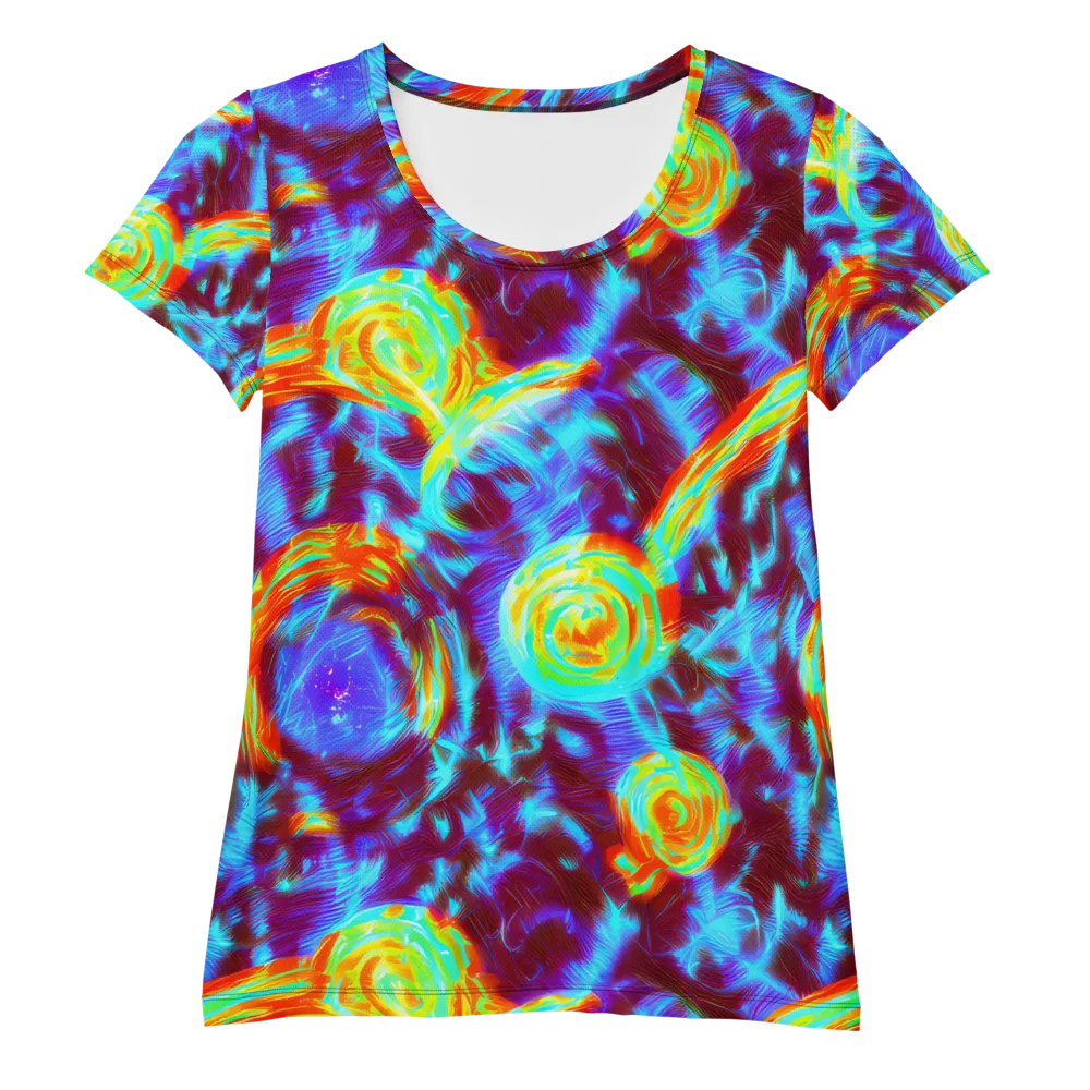 Cyan Fever on Women's Athletic T-Shirt — Front