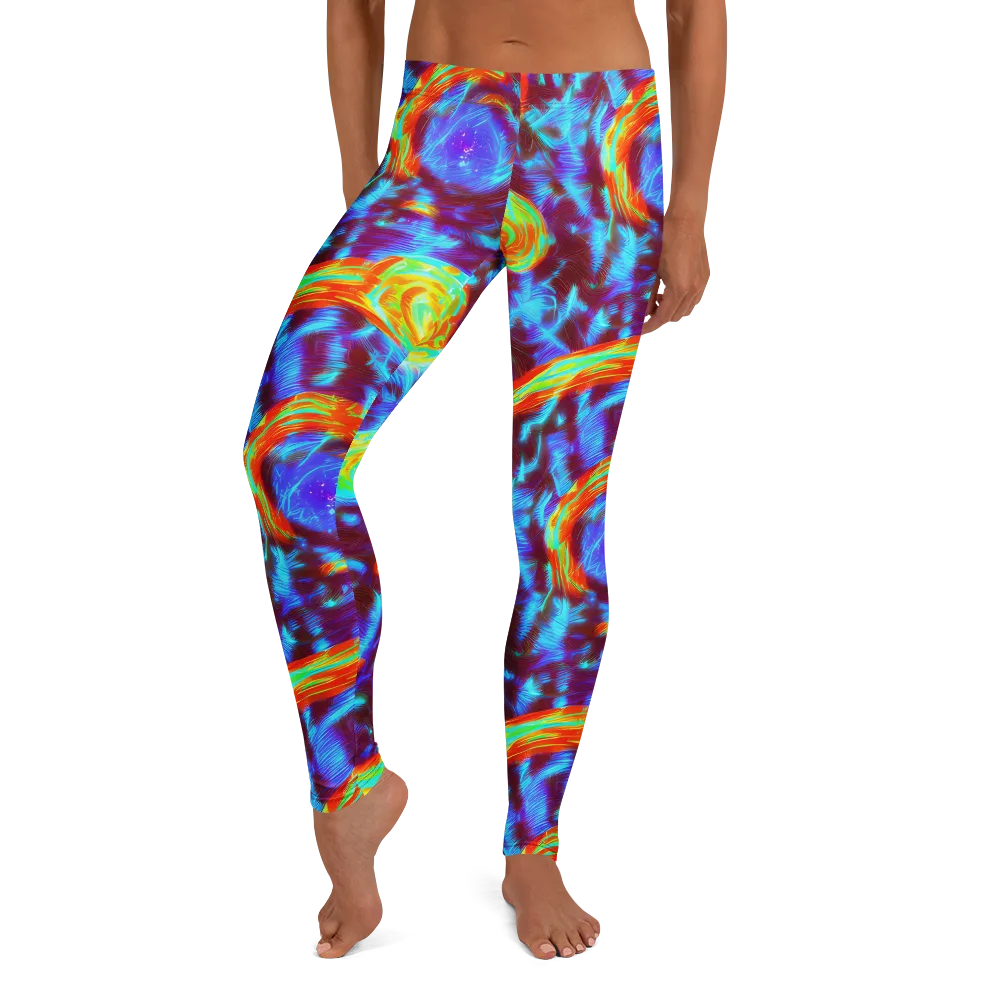 Cyan Fever on Leggings — Front