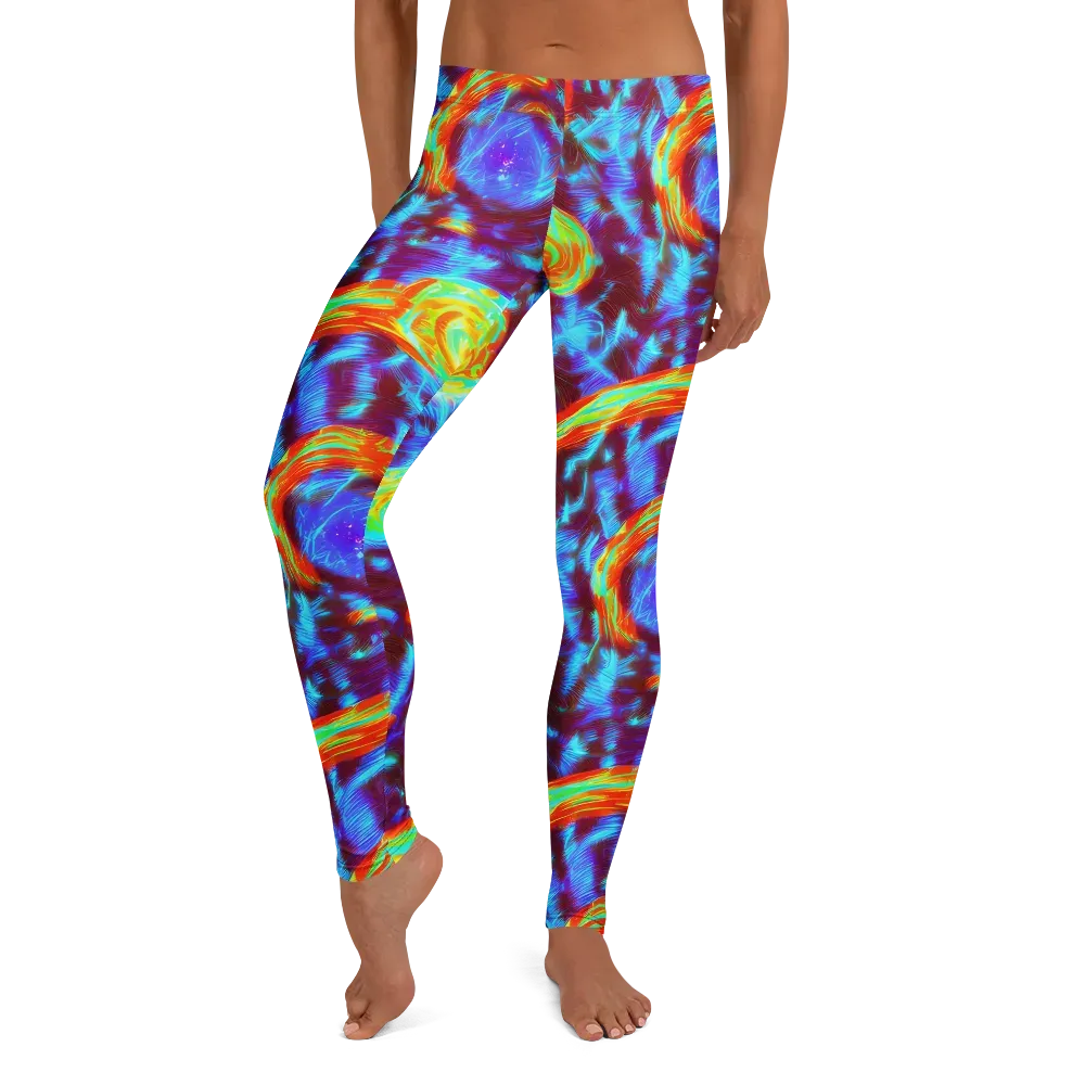 Cyan Fever on Leggings — Front