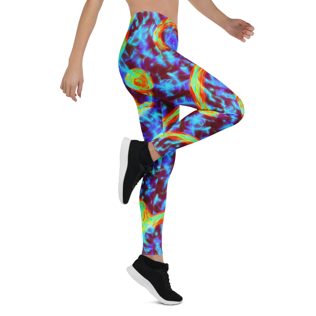 Cyan Fever on Leggings — Right