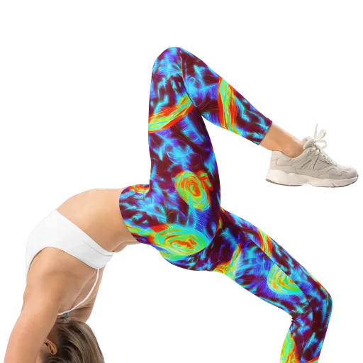 Cyan Fever on a Leggings