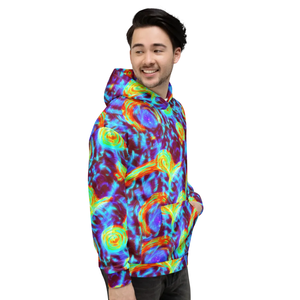 Cyan Fever on Hoodie — Right