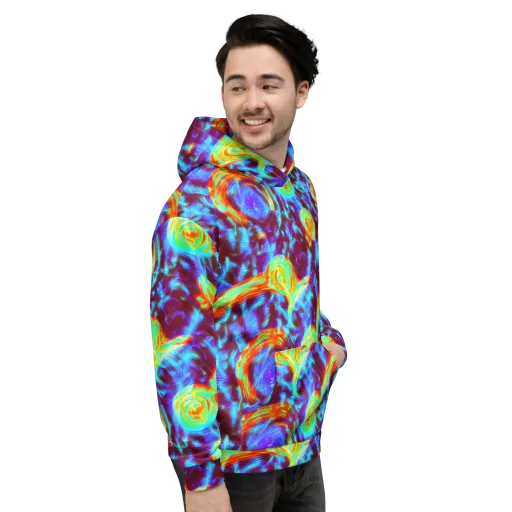 Cyan Fever on a Hoodie