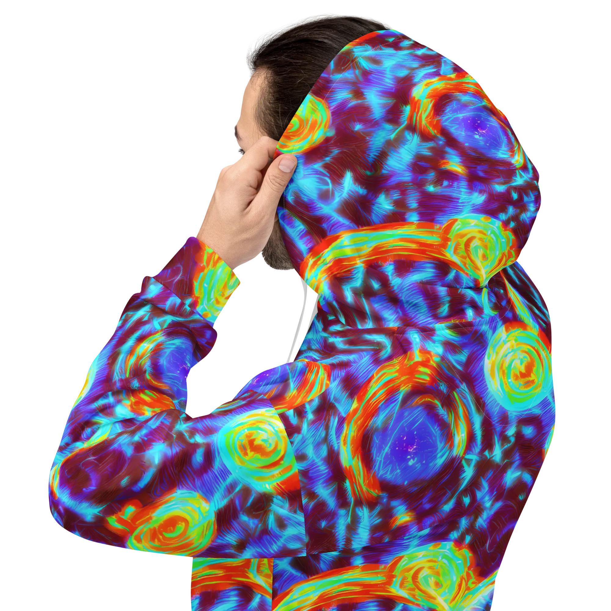 Cyan Fever on Hoodie — Back