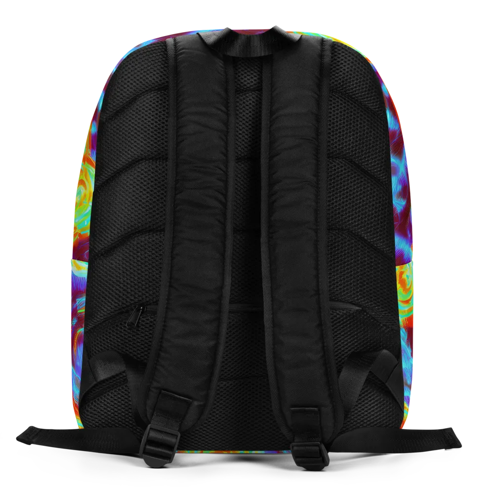 Cyan Fever on Minimalist Backpack — Back
