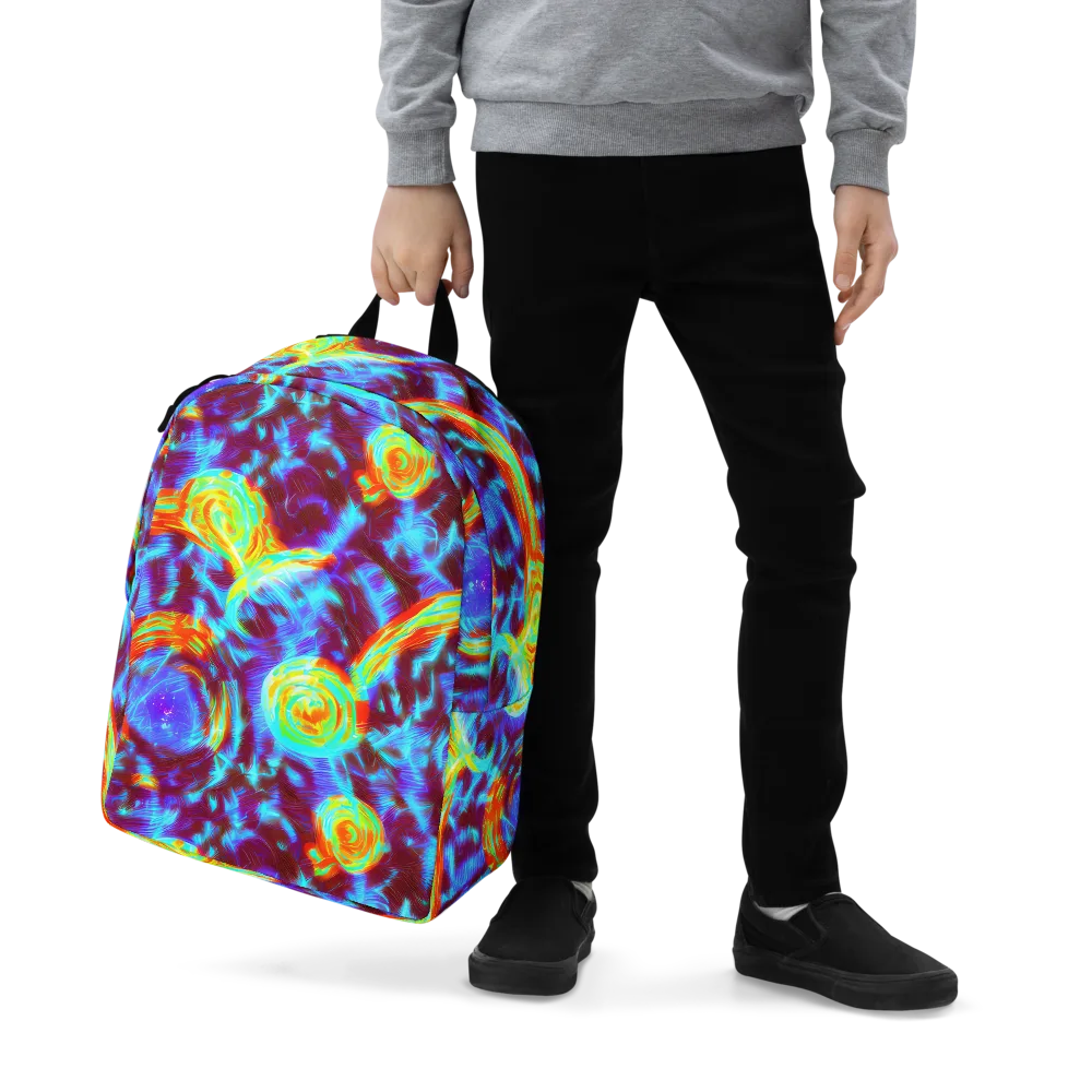 Cyan Fever on Minimalist Backpack — Zoomed-in