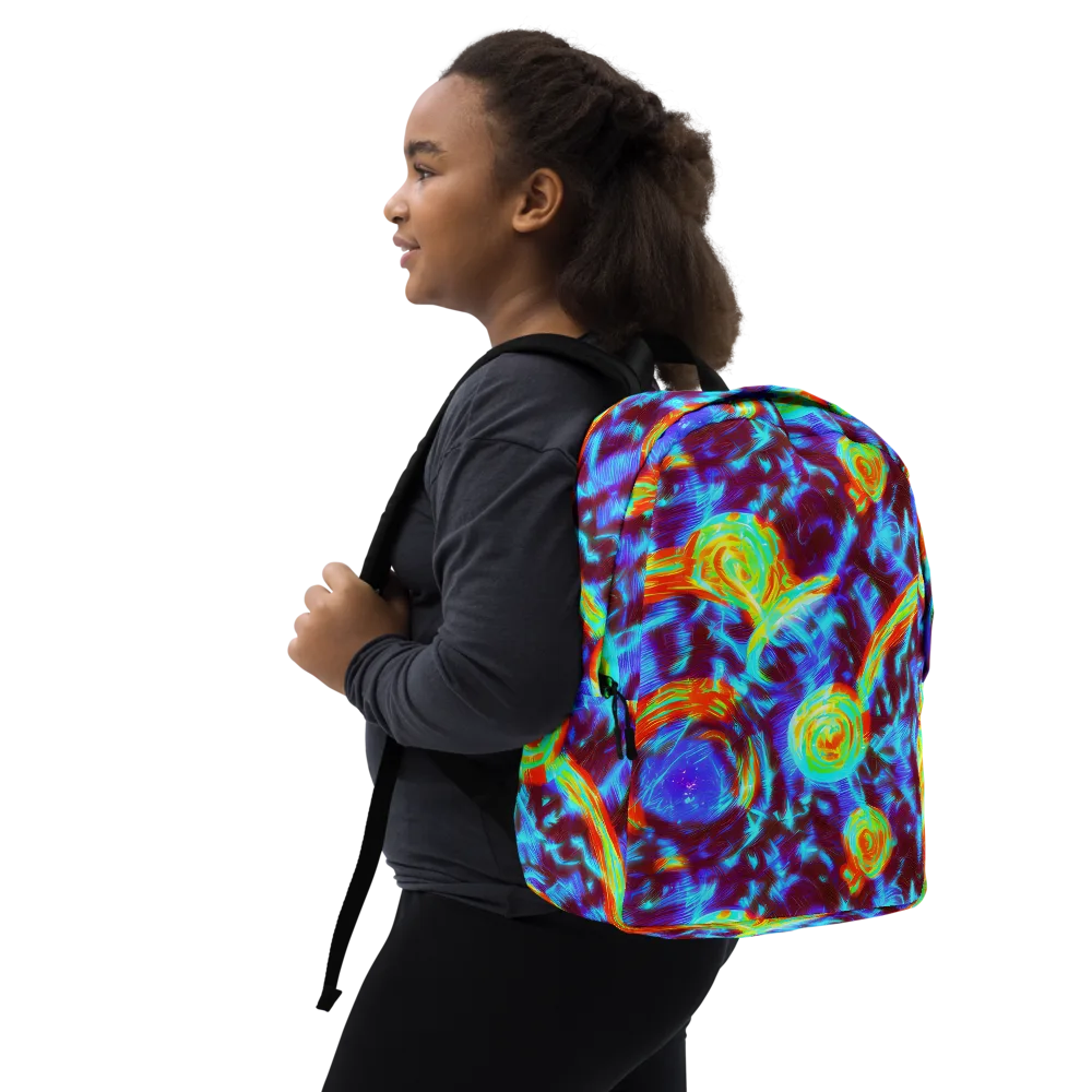 Cyan Fever on Minimalist Backpack — Right Front