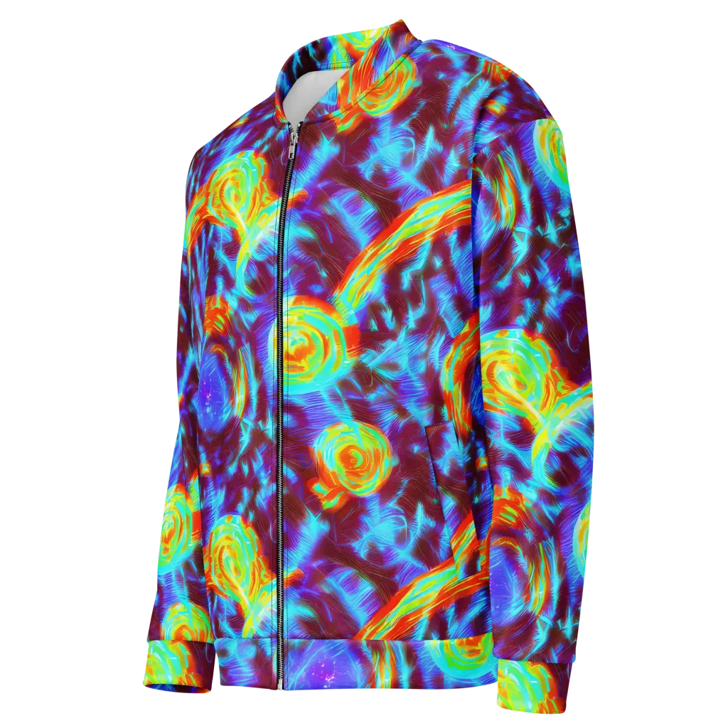 Cyan Fever on Bomber Jacket — Left Front