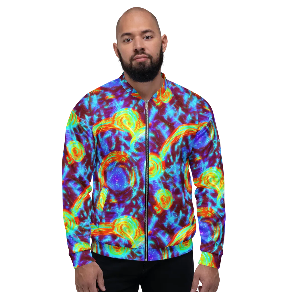 Cyan Fever on Bomber Jacket — Front