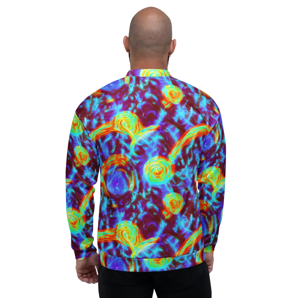 Cyan Fever on Bomber Jacket — Back