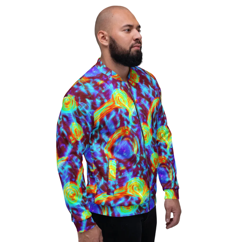 Cyan Fever on Bomber Jacket — Right