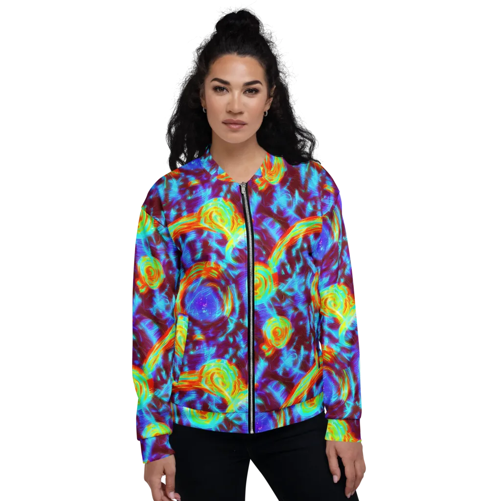 Cyan Fever on Bomber Jacket — Front