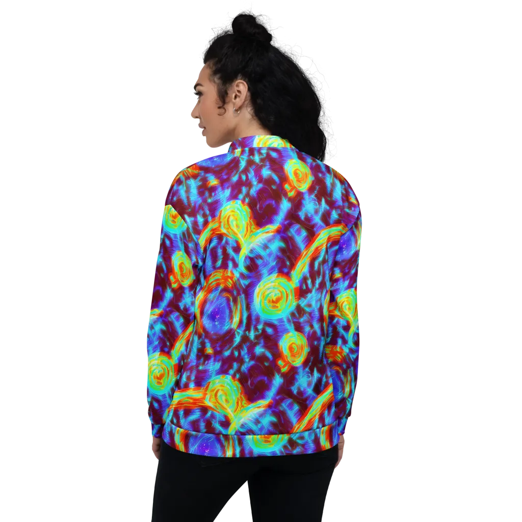 Cyan Fever on Bomber Jacket — Back
