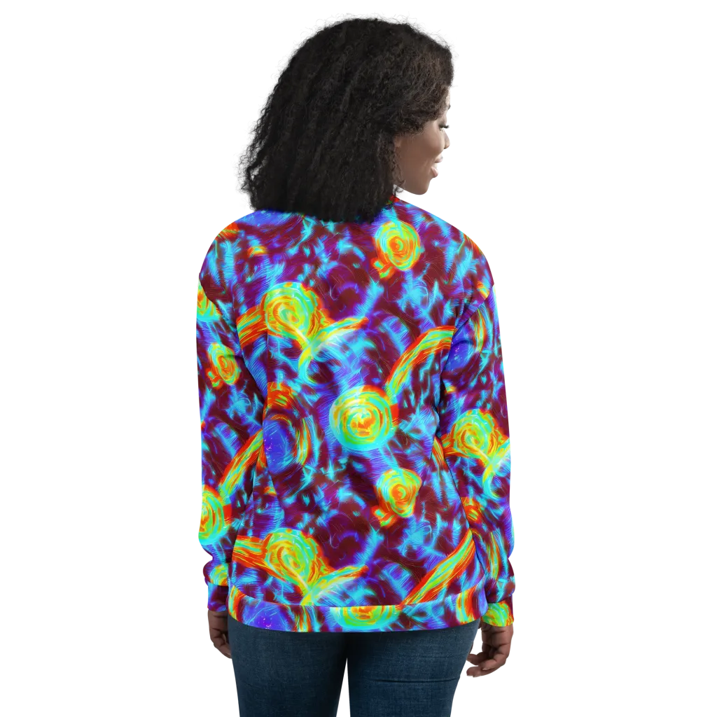 Cyan Fever on Bomber Jacket — Back