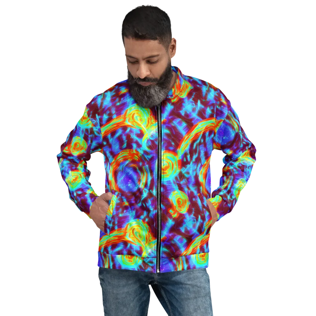 Cyan Fever on Bomber Jacket — Front