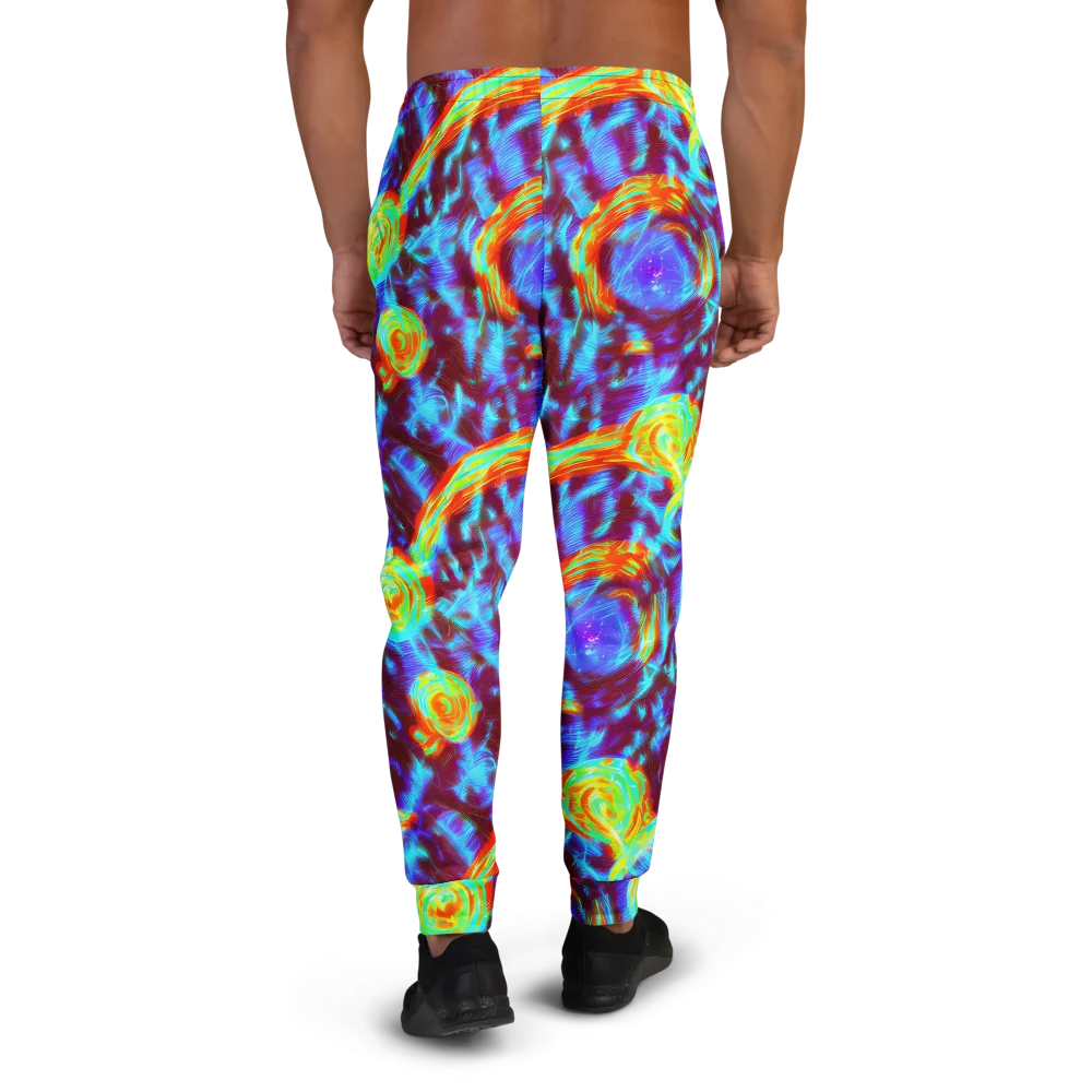 Cyan Fever on Men's Joggers — Back