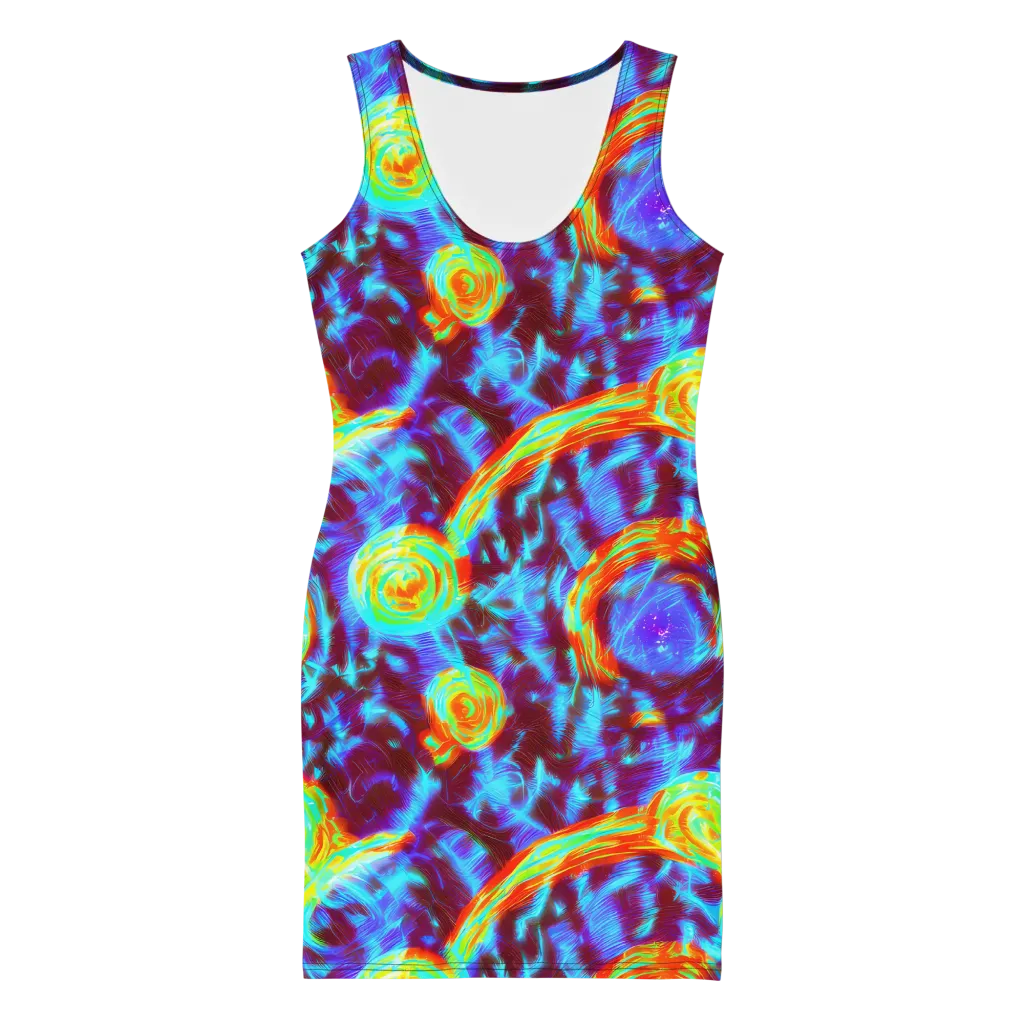 Cyan Fever on Bodycon Dress — Front