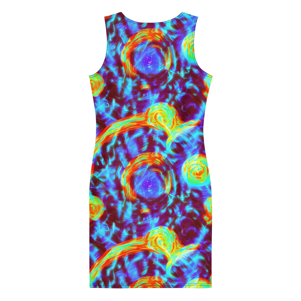 Cyan Fever on Bodycon Dress — Back