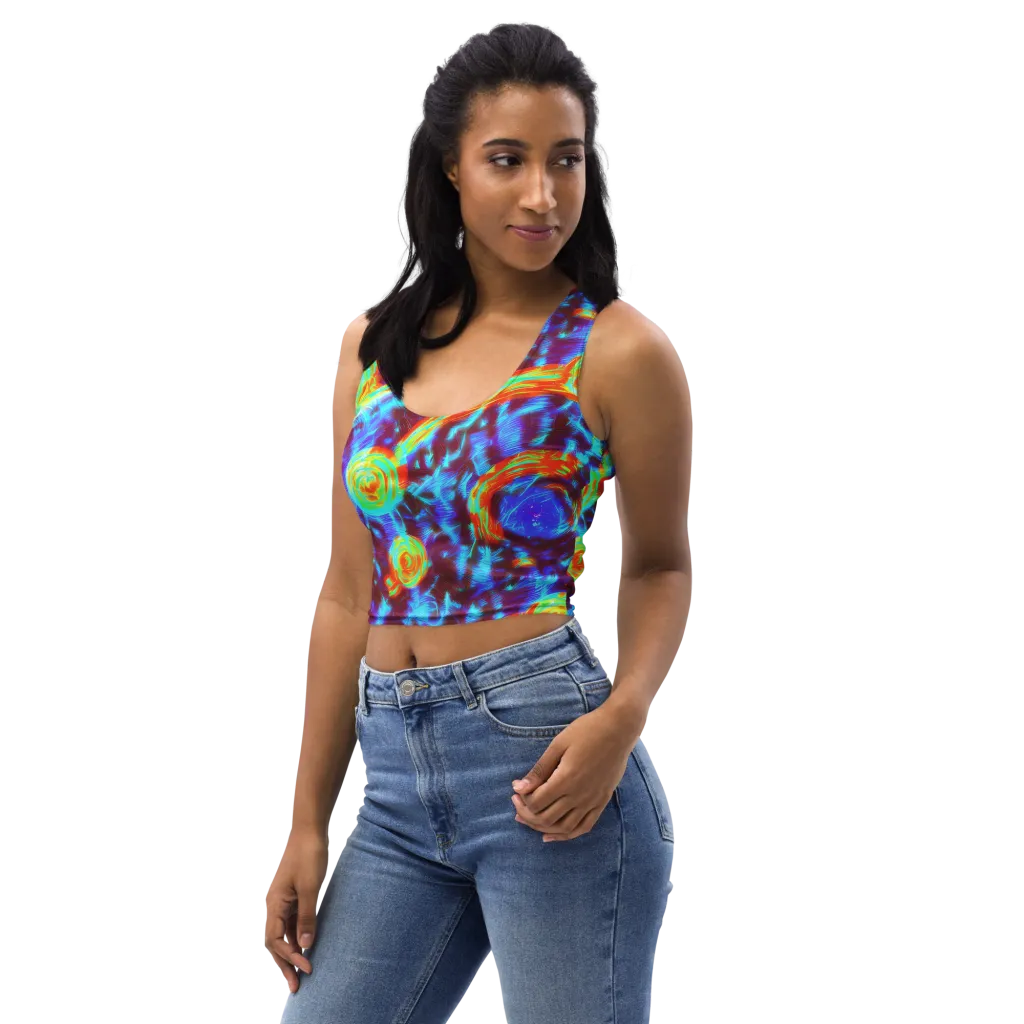 Cyan Fever on Crop Top — Left Front