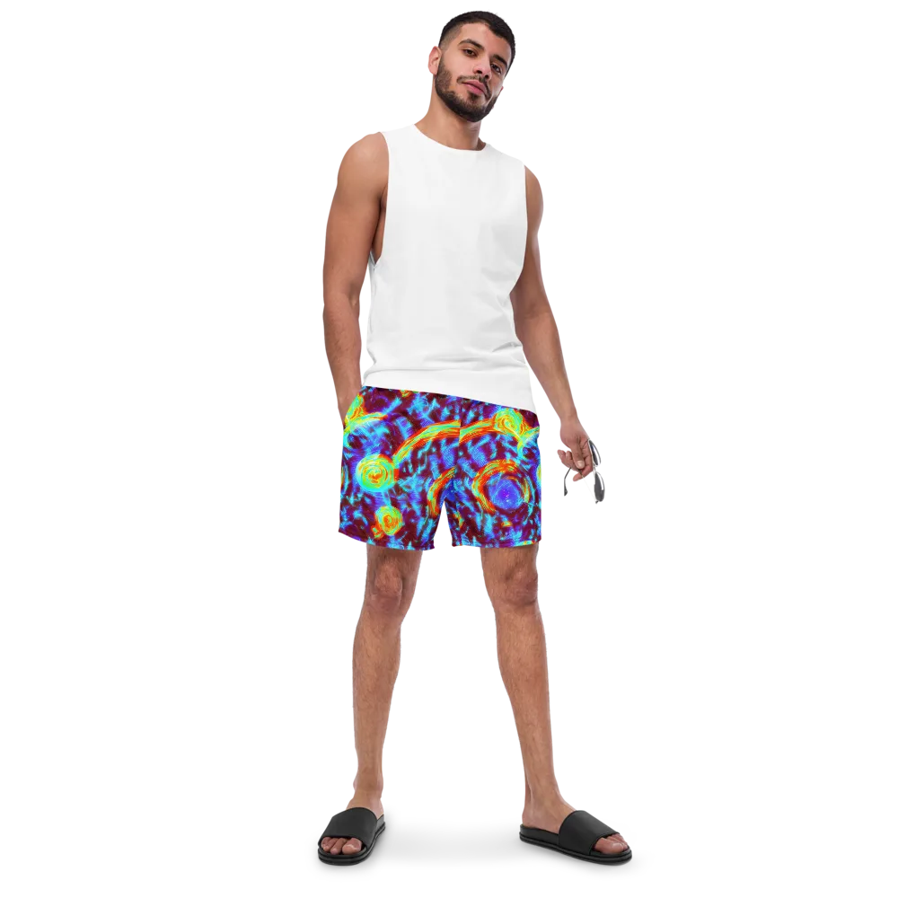 Cyan Fever on Swim Trunks — Front