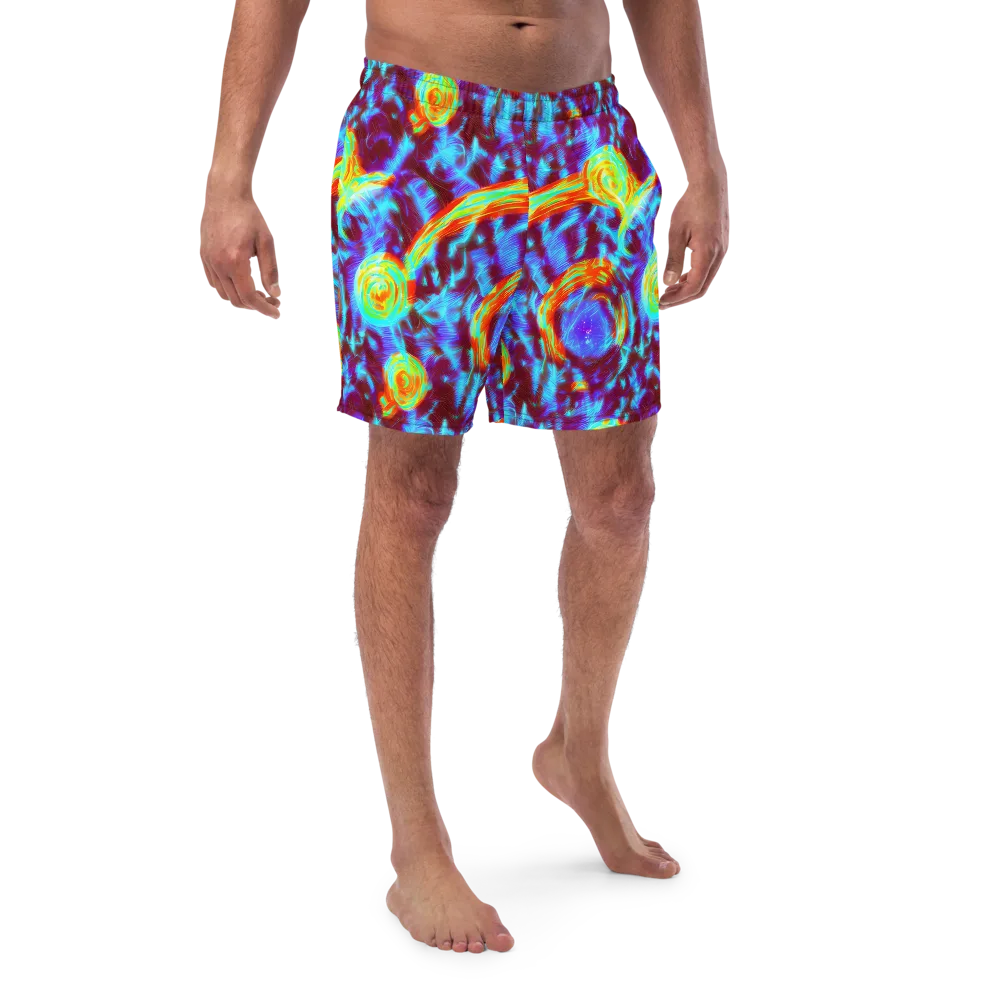 Cyan Fever on Swim Trunks — Front