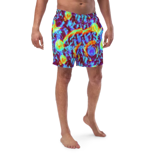 Cyan Fever on a Swim Trunks