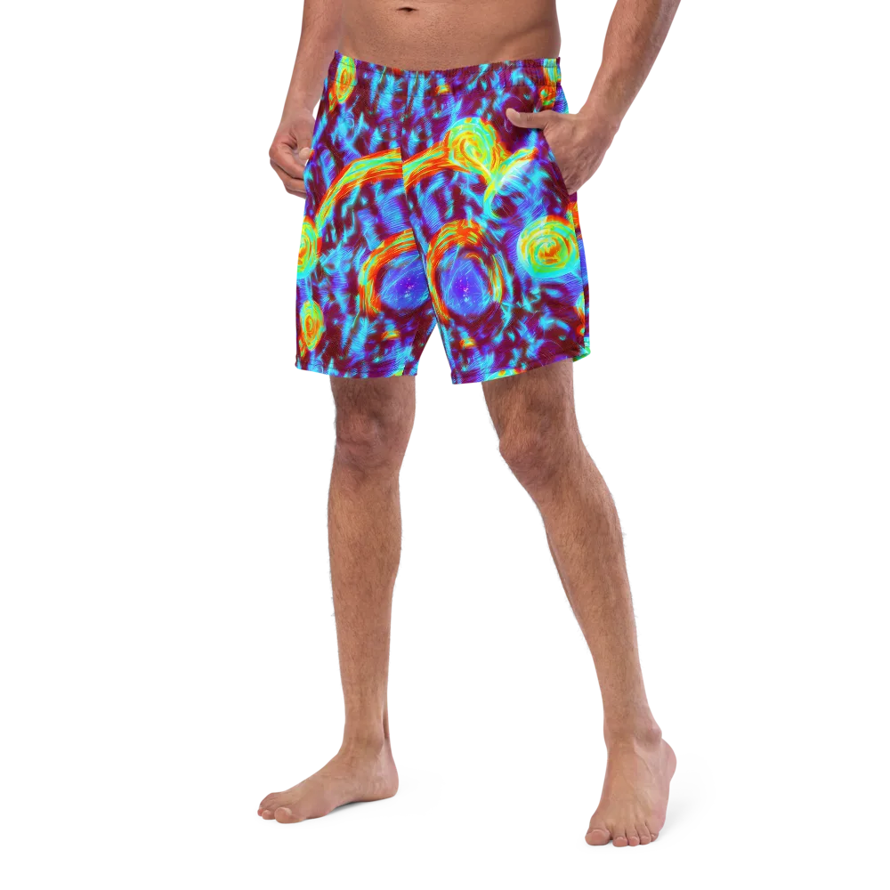 Cyan Fever on Swim Trunks — Left Front