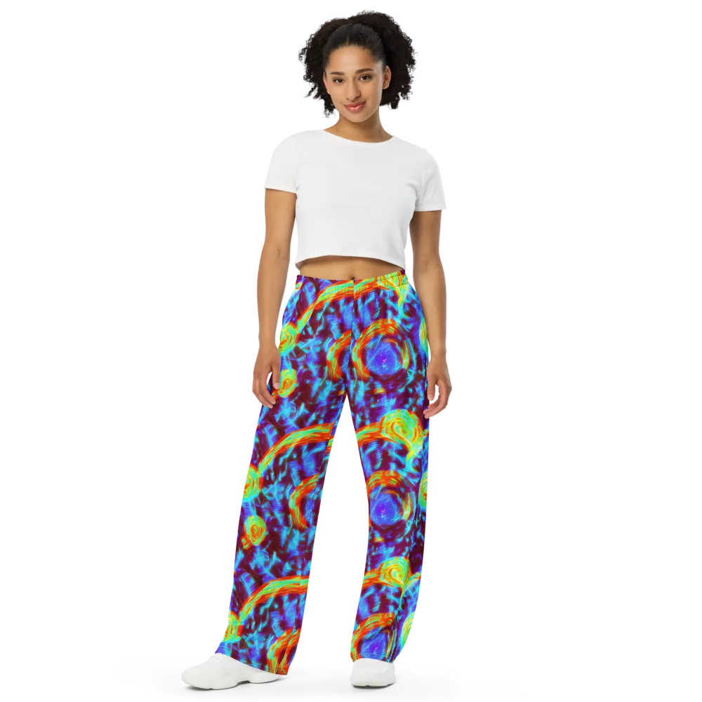 Cyan Fever on Wide-Leg Pants — Front