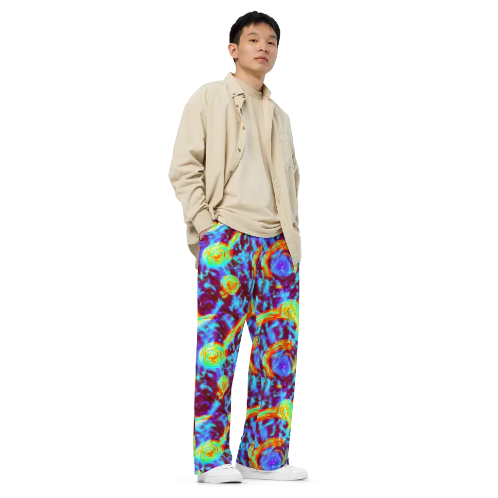 Cyan Fever on Wide-Leg Pants — Right Front