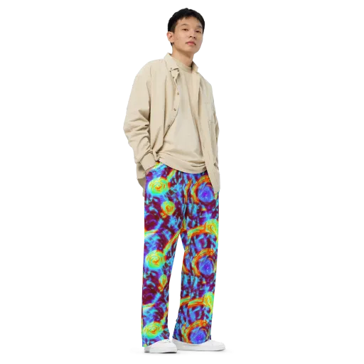 Cyan Fever on a Wide-Leg Pants