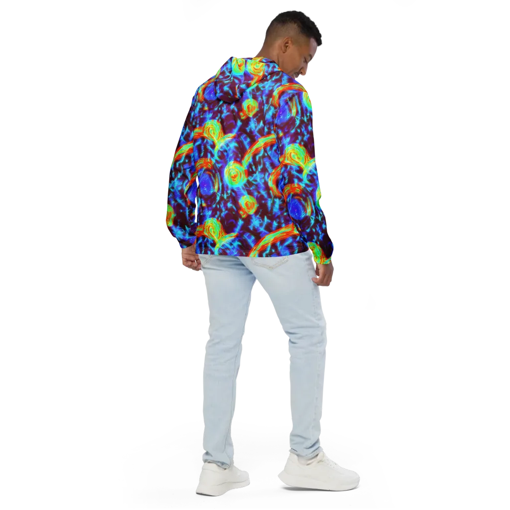 Cyan Fever on Men's Windbreaker — Back